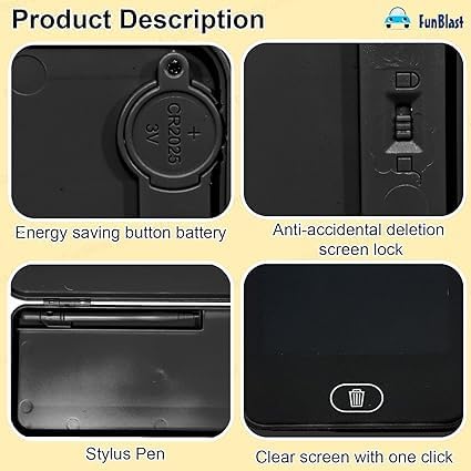 Writing Tablet Pencil Case for – 2 in 1 LCD Digital Slate for, E-Note Pad, Pencil Box for Kids, Doodle Writing Board for School Going Kids, Educational