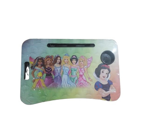 Foldable Laptop & Study Table with Cup Holder | Girls Study Foldable Table for Students | Bed Table, Breakfast Table | Foldable Non-Slip Legs | Printed Kid’s Table