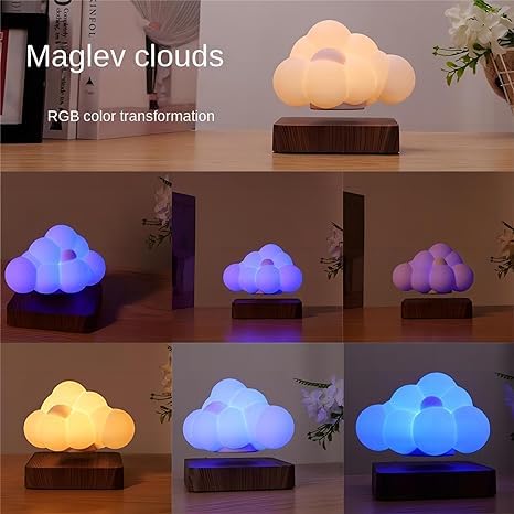 || Floating Cloud Lamp Magnetic Levitating Lamp 360 Degree Automatic Rotating with 3 Modes Lighting for Office, Bedroom, Home Decor etc.