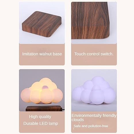 || Floating Cloud Lamp Magnetic Levitating Lamp 360 Degree Automatic Rotating with 3 Modes Lighting for Office, Bedroom, Home Decor etc.