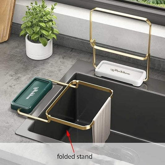 Kitchen Sink Strainer Filter Corner Drainage Basket Collapsible Sink Food Waste Filter Collector Mesh Leftovers Garbage Storage Net Foldable Sink Strainer with Hanging Net (50 Pcs Mesh Bag)