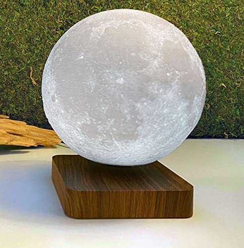 Ritmo 1Pcs Floating Moon Lamp, Magnetic Levitating Moon Lamp, Floating and Spinning Moon Lamp with Gradually Changing LED Lights, for Unique Gifts, Room Decor, Night Light (3 Color Modes)