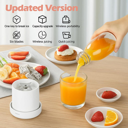 Mini Portable Juicer, Nutri-blend Active Mini Juice maker,Small Juicer for Home, Smoothie Maker,100% Full Copper Motor, 1 Unbreakable Jars, SS Blades