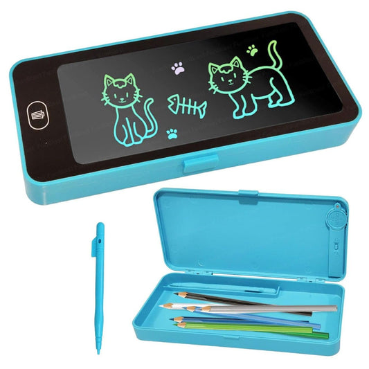 Writing Tablet Pencil Case for – 2 in 1 LCD Digital Slate for, E-Note Pad, Pencil Box for Kids, Doodle Writing Board for School Going Kids, Educational
