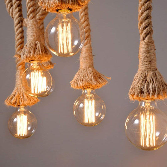 Pendant Rope Lights for Ceiling Hanging, Bulb Not Included