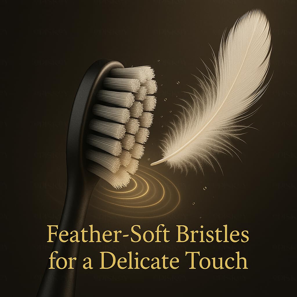 Electric Smart X-9, USB Fast Rechargeable Sonic Toothbrush With 4 Soft Brush Heads & 6 Advance Modes, IPX7 Waterproof With Smart Timmer, 5X Plaque Reduction (ELE_Toothbrush_Black)