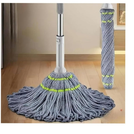 Microfibre Twist Mop, Self-Wringing Floor Cleaning Mop with Extendable Handle, Grey Pack of-1