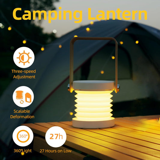 Led Rechargeable Camping Lantern Lamp,Touch Battery Powered Light,Portable Emergency Flashlight,Suitable for Outdoor, Camping, Tent,Office, Power Outages