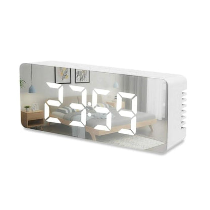 Digital Alarm Clock Table Clock for Students, Heavy Sleepers, Bedroom, Office, Corporate | Mini Alarm Clock with Loud Sound, Automatic Sensor, Date & Temperature