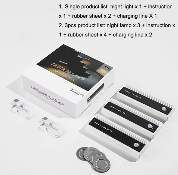 || 3Pcs Linkage Sensor Night Light Wireless Human
