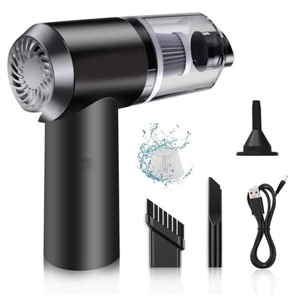 Car Vacuum Cleaner 3 in 1 with 3 Attachments & Blower | Cordless Handheld Vacuum Cleaner for Wet & Dry Cleaning for Home/Office/Car/Keyboard/Travel/Sofa/Office()