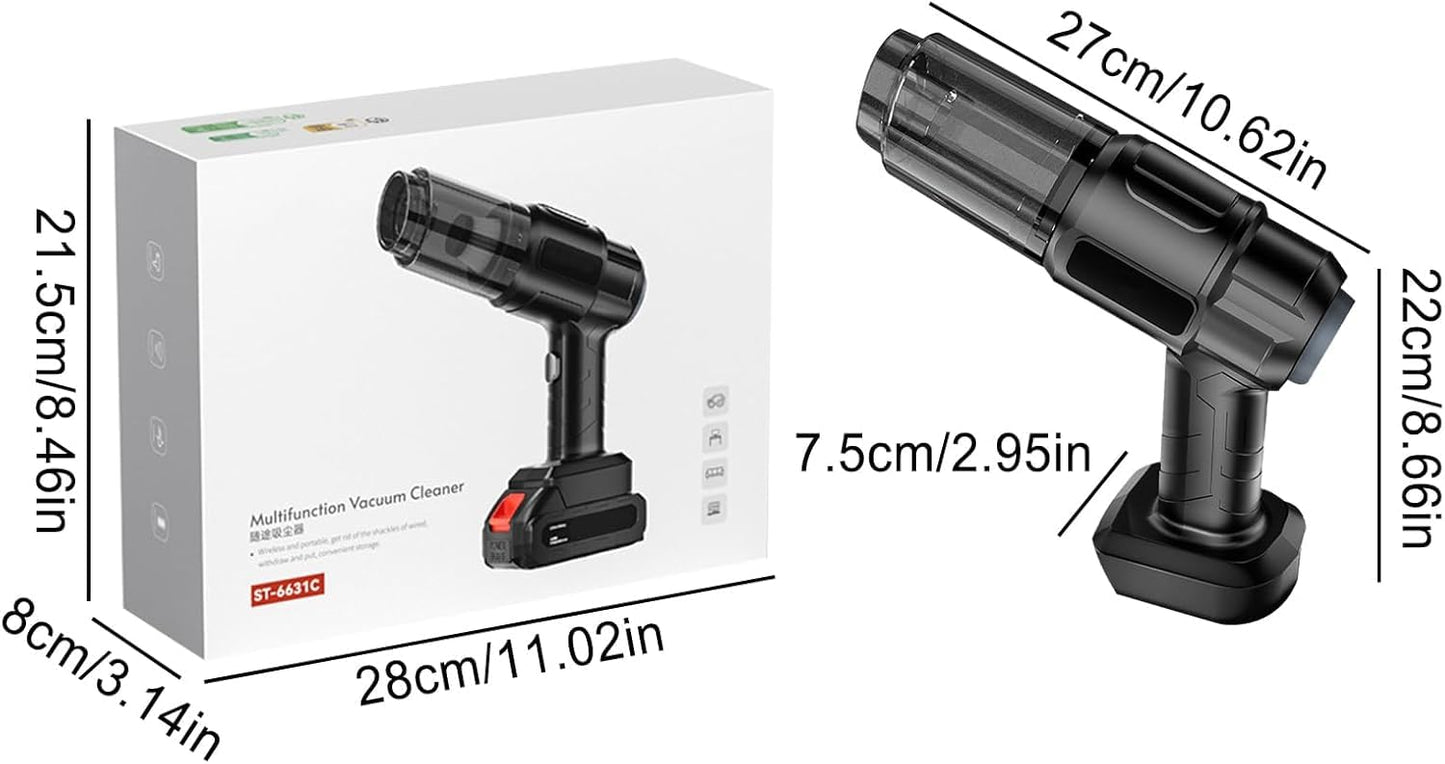 240V Wireless Handheld Vacuum Cleaner, 3-in-1 High Power 18000PA, Portable car Vacuum Cleaner with Blower for Home & Car, 50-60 Min Runtime, Brushless Motor