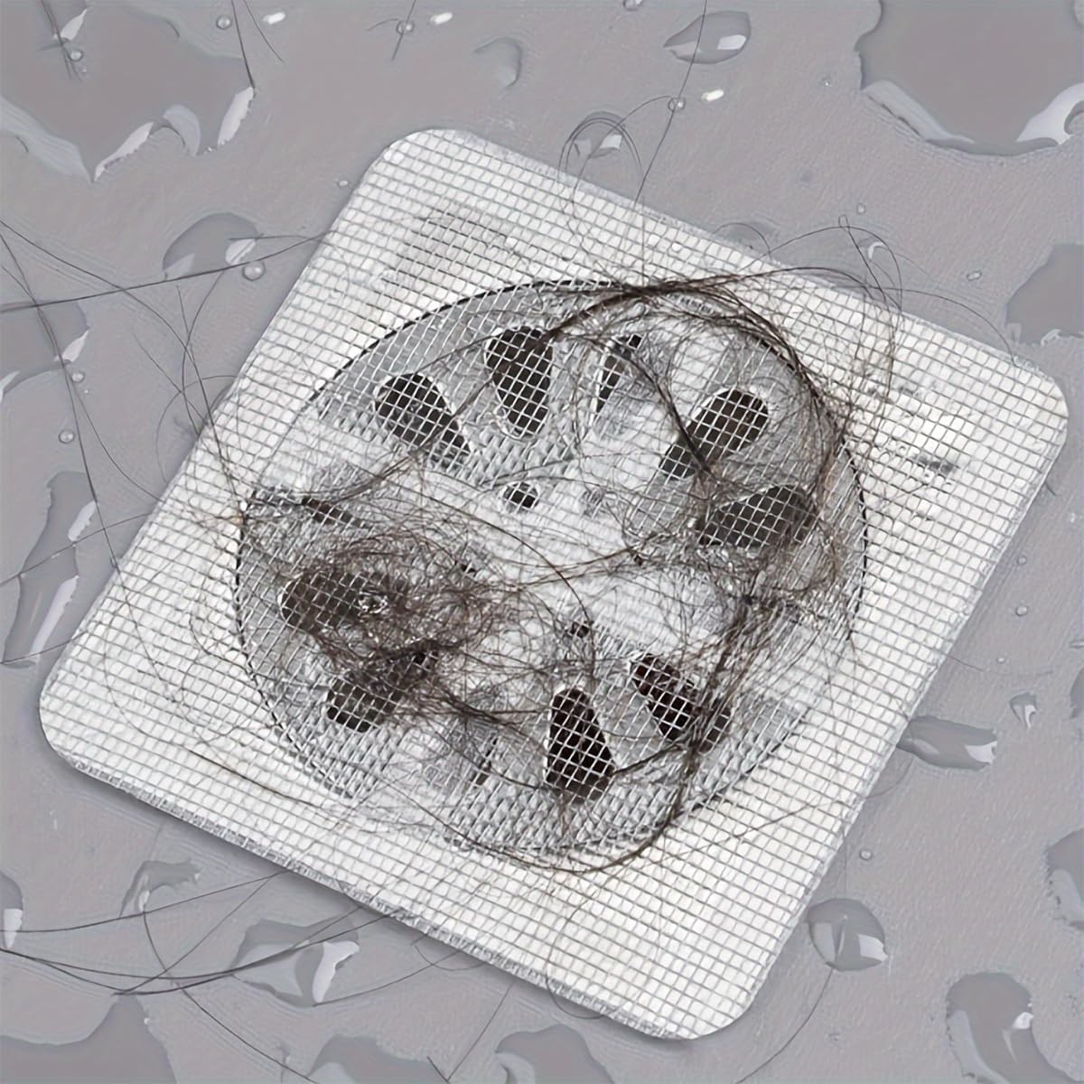 (10Pcs) Disposable Shower Cover Hair Catcher Shower Drain Mesh Stickers, Bathroom, Laundry, Bathtub, Kitchen Shower Drain Floor Sink Strainer Filter Mesh (5)