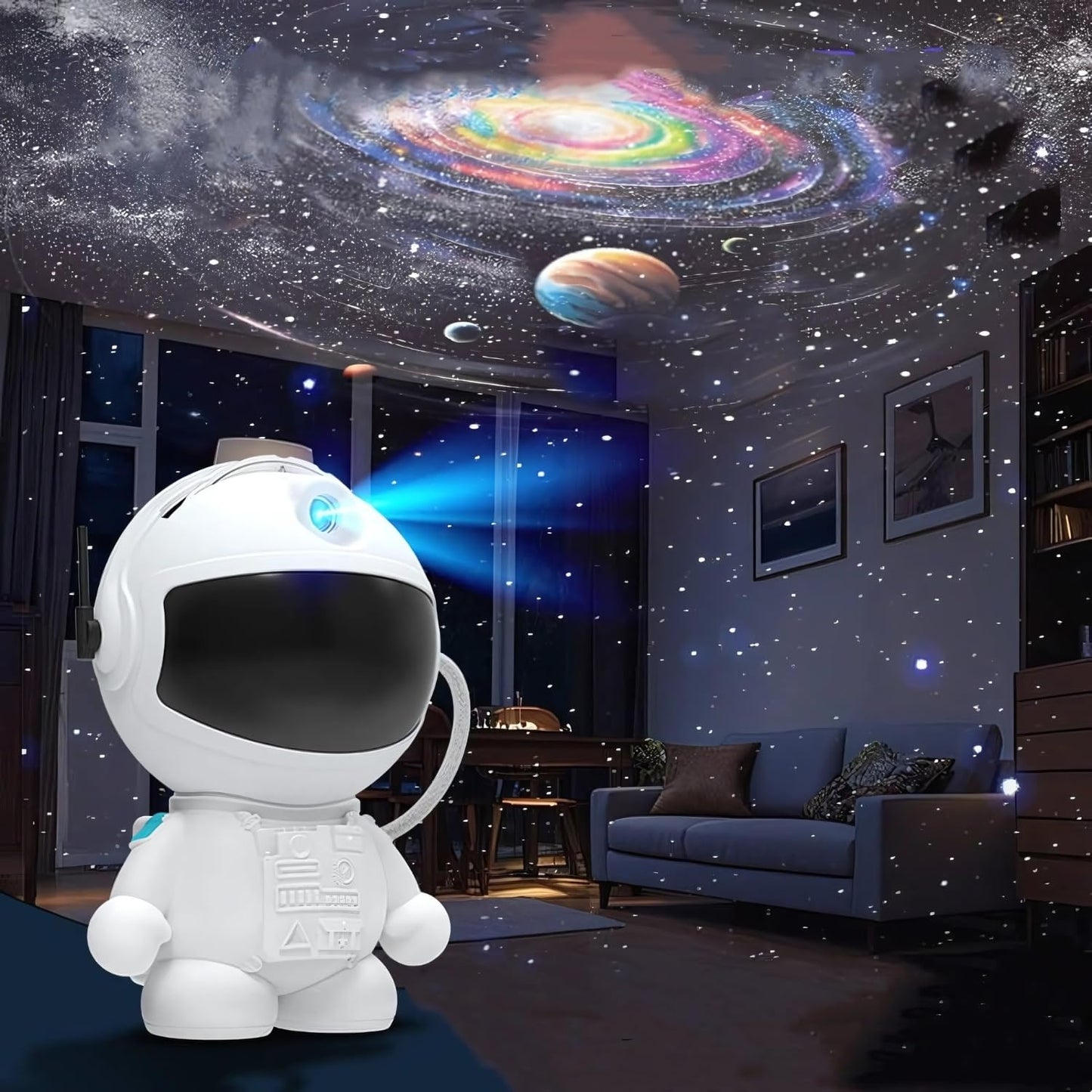 Astronaut Galaxy Projector Night Light – 360° Rotating Nebula Star Projector with Remote Control, Timer & Adjustable Head – Space Lamp for Kids’ Bedroom, Gifts, Gaming Room, Home & Décor