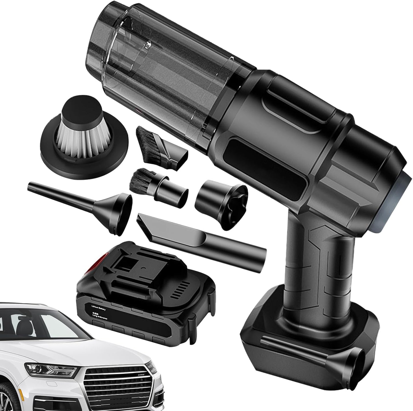 240V Wireless Handheld Vacuum Cleaner, 3-in-1 High Power 18000PA, Portable car Vacuum Cleaner with Blower for Home & Car, 50-60 Min Runtime, Brushless Motor