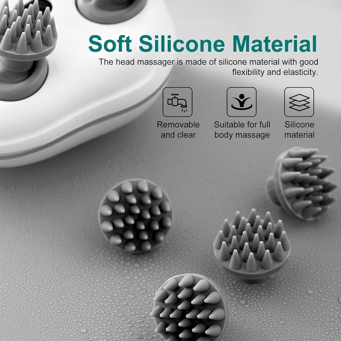 Electric Head,Scalp Massager | Advance Red Light Therapy for Boost Growth Fall Control Therapy | 3 Speed Mode Handheld,Portable,Scalp Scratcher Body Massage for Growth,Deep Clean & Stress Relaxation