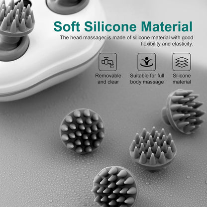 Electric Head,Scalp Massager | Advance Red Light Therapy for Boost Growth Fall Control Therapy | 3 Speed Mode Handheld,Portable,Scalp Scratcher Body Massage for Growth,Deep Clean & Stress Relaxation