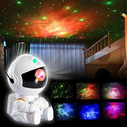 Astronaut Galaxy Projector Night Light – 360° Rotating Nebula Star Projector with Remote Control, Timer & Adjustable Head – Space Lamp for Kids’ Bedroom, Gifts, Gaming Room, Home & Décor