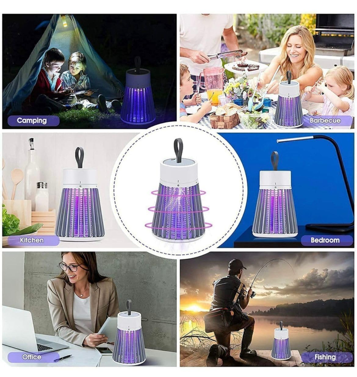 Eco-Friendly LED Mosquito Killer Machine ? USB-Powered Indoor Bug Zapper for Home ? Chemical-Free Insect Trap Safe for Kids & Pets ? Easy to Clean, Compact Design (Mosquito LAMP)