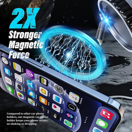 ZedGear 360° Magnetic Car Mobile Holder for Dashboard Vacuum Suction Phone Holder Mount Hand Free Magnetic Cell Phone Stand with Strong Grip Shockproof Suction Cup for Car Gym Office Table - Black